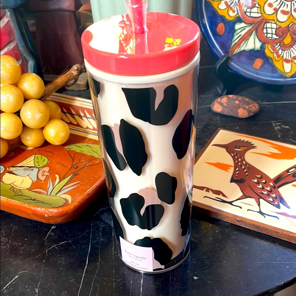 Kate Spade Forest Feline Insulate 20oz Tumbler NWT